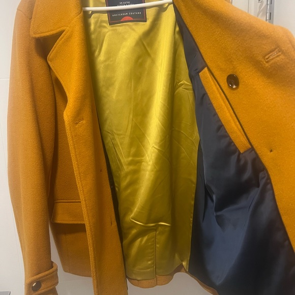 Scotch & Soda Men's Mustard Peacoat - Picture 3 of 7